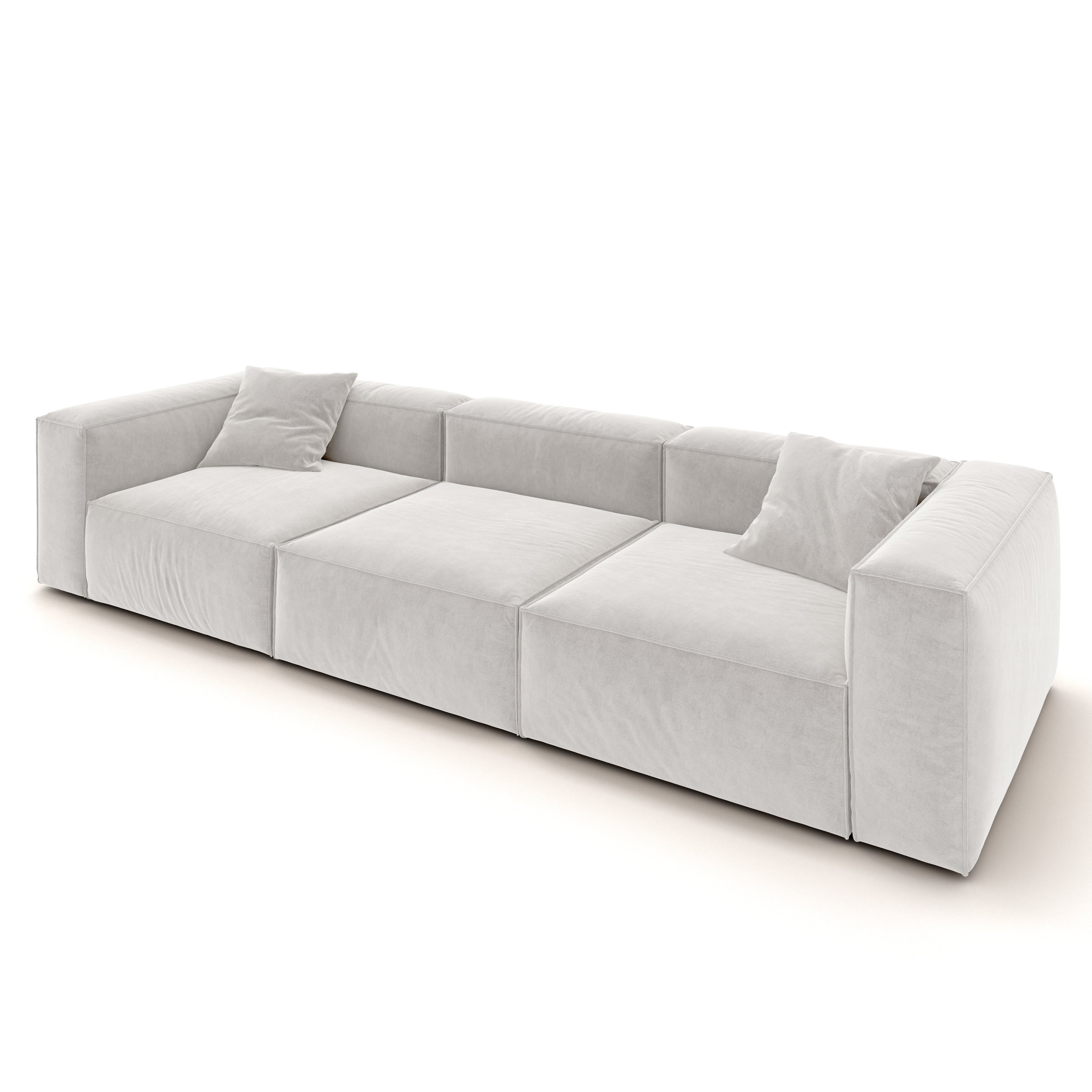 Eleanor Modular Sofa – Velvet Collection – Pearl