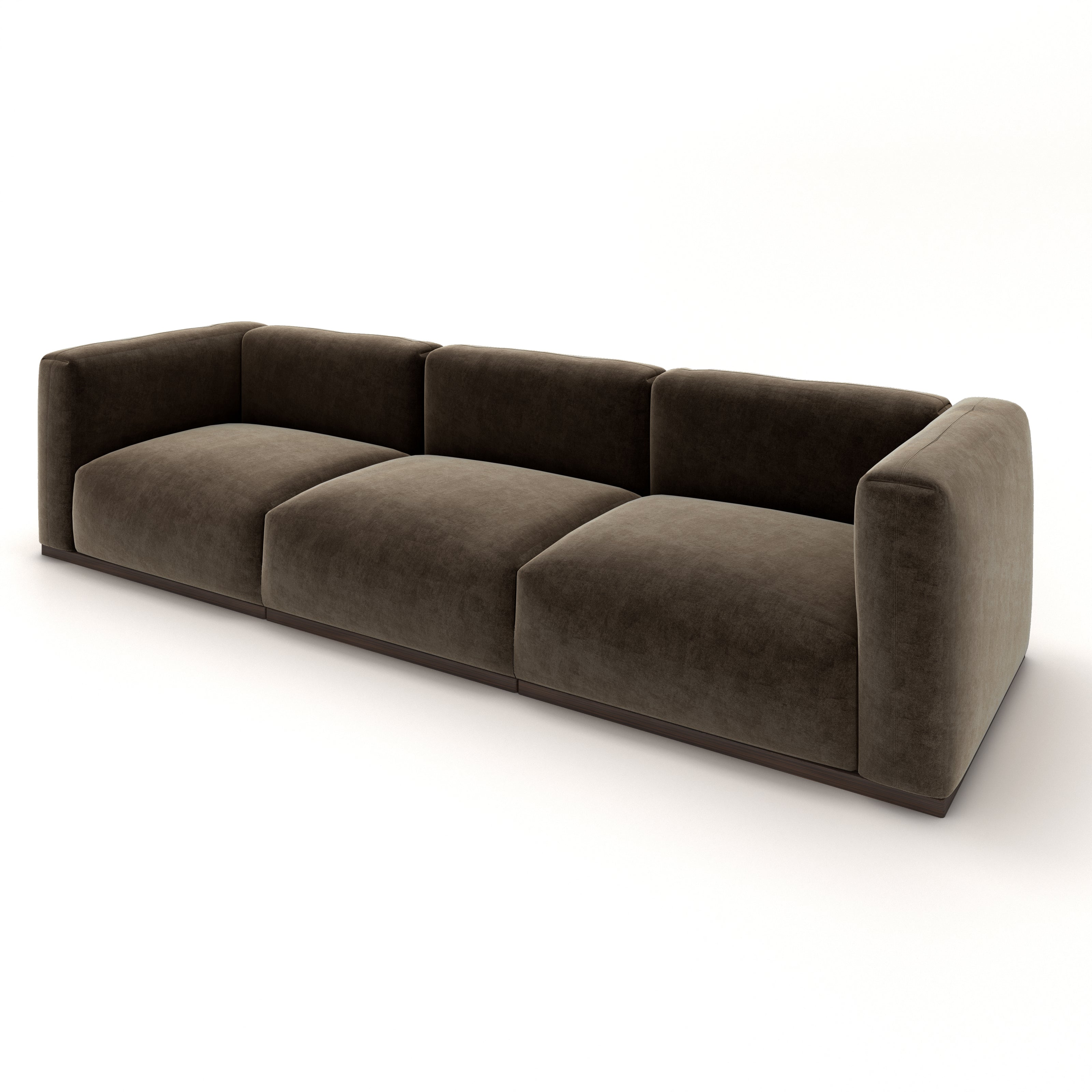 Charlotte Modular Sofa – Velvet Collection – Mocha