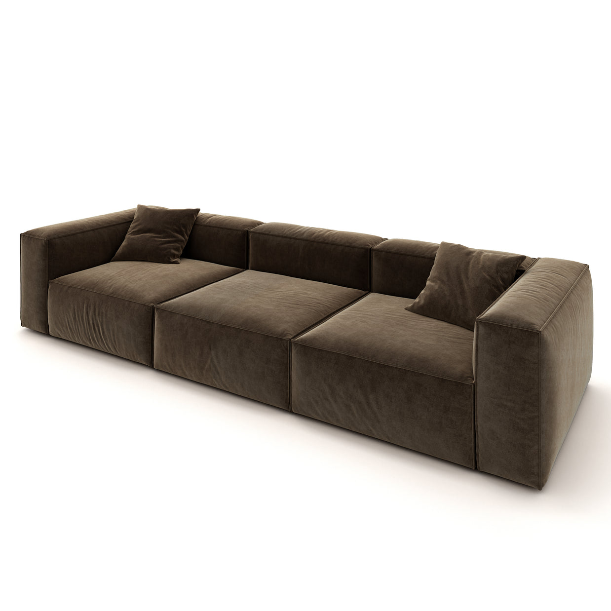 Eleanor Modular Sofa – Velvet Collection – Mocha