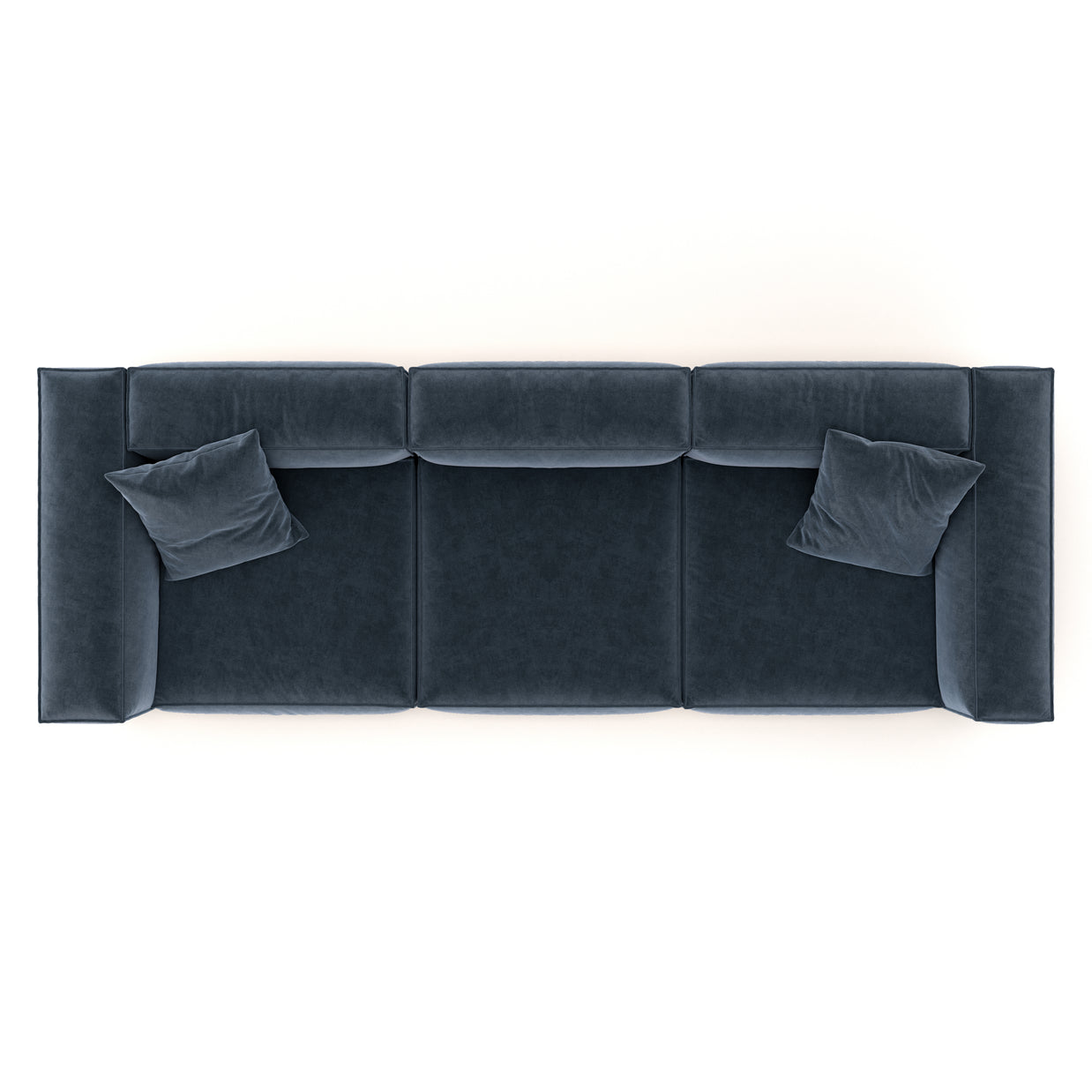 Eleanor Modular Sofa – Velvet Collection – Oxford Blue