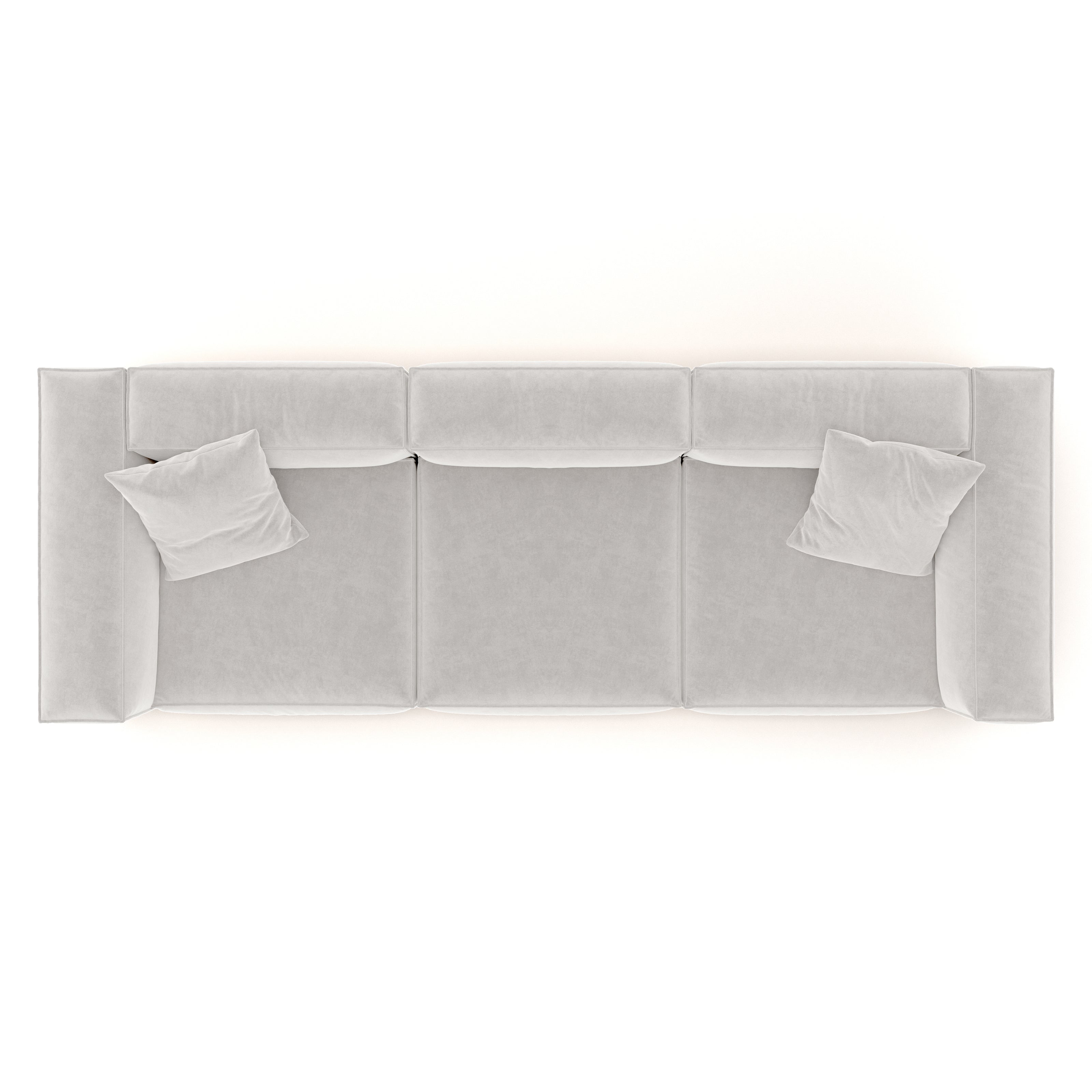 Eleanor Modular Sofa – Velvet Collection – Pearl