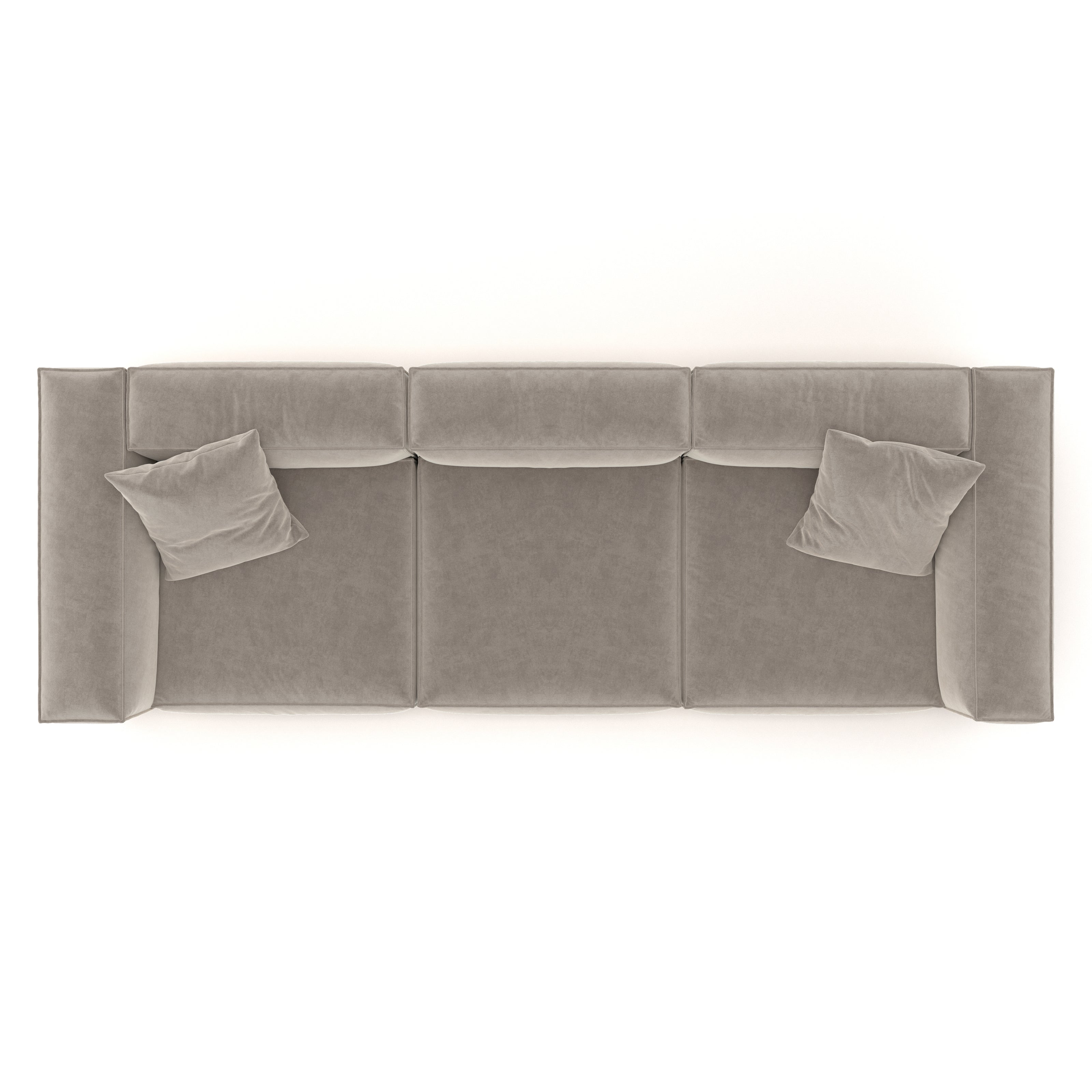 Eleanor Modular Sofa – Velvet Collection – Champagne