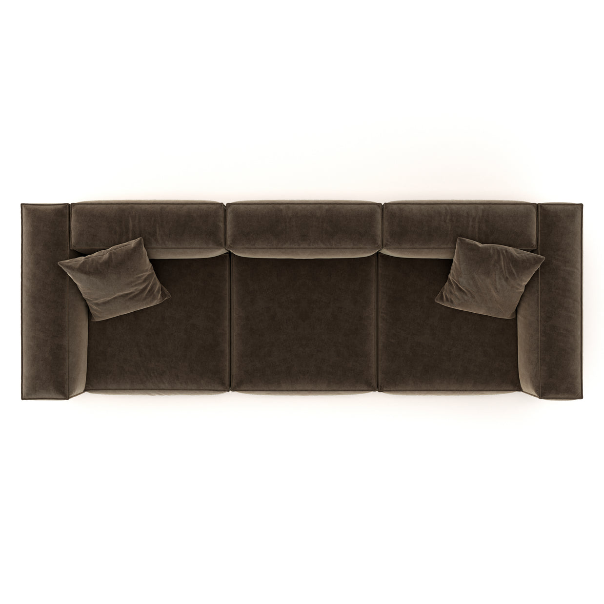 Eleanor Modular Sofa – Velvet Collection – Mocha