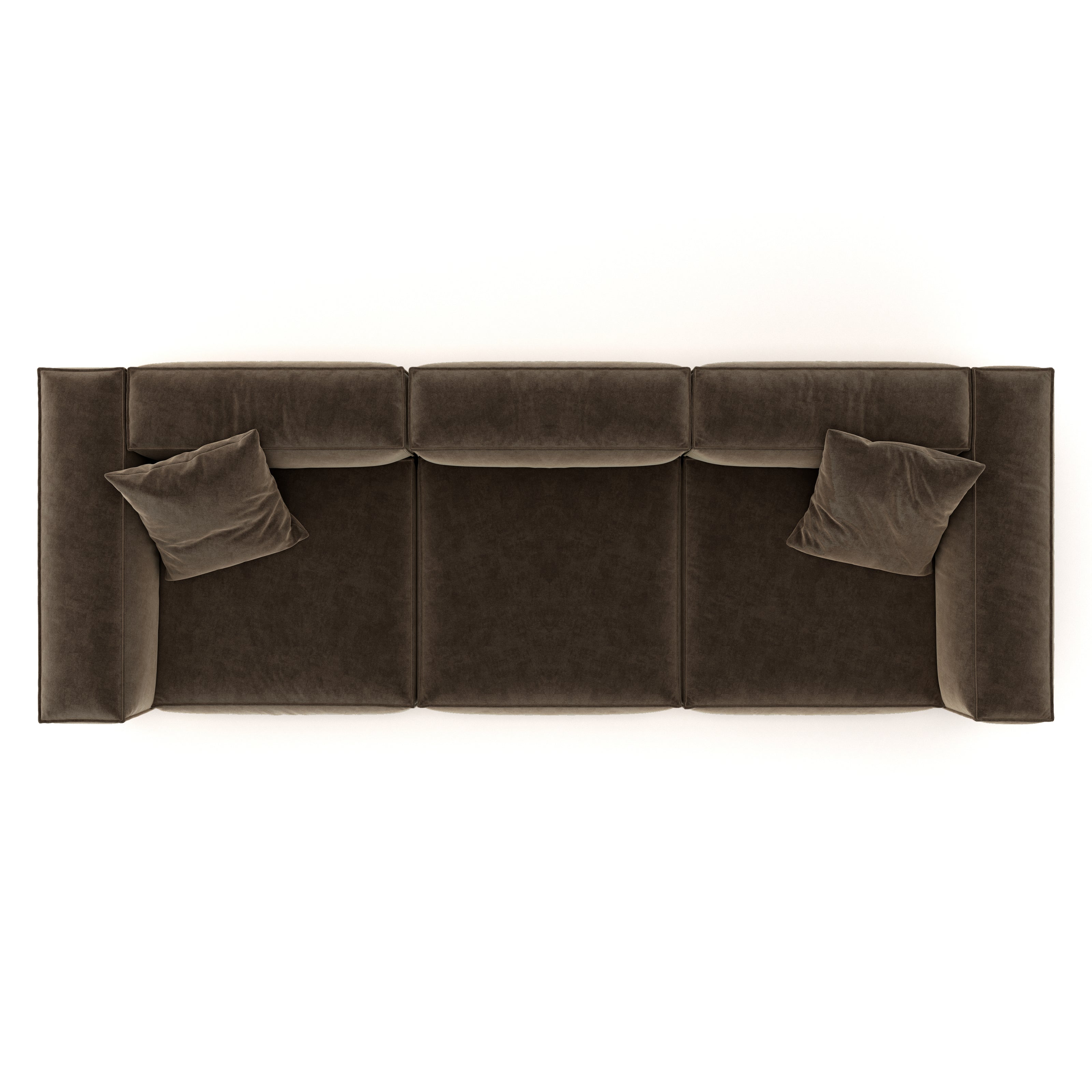 Eleanor Modular Sofa – Velvet Collection – Mocha