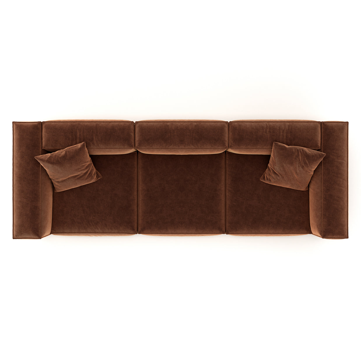 Eleanor Modular Sofa – Velvet Collection – Copper