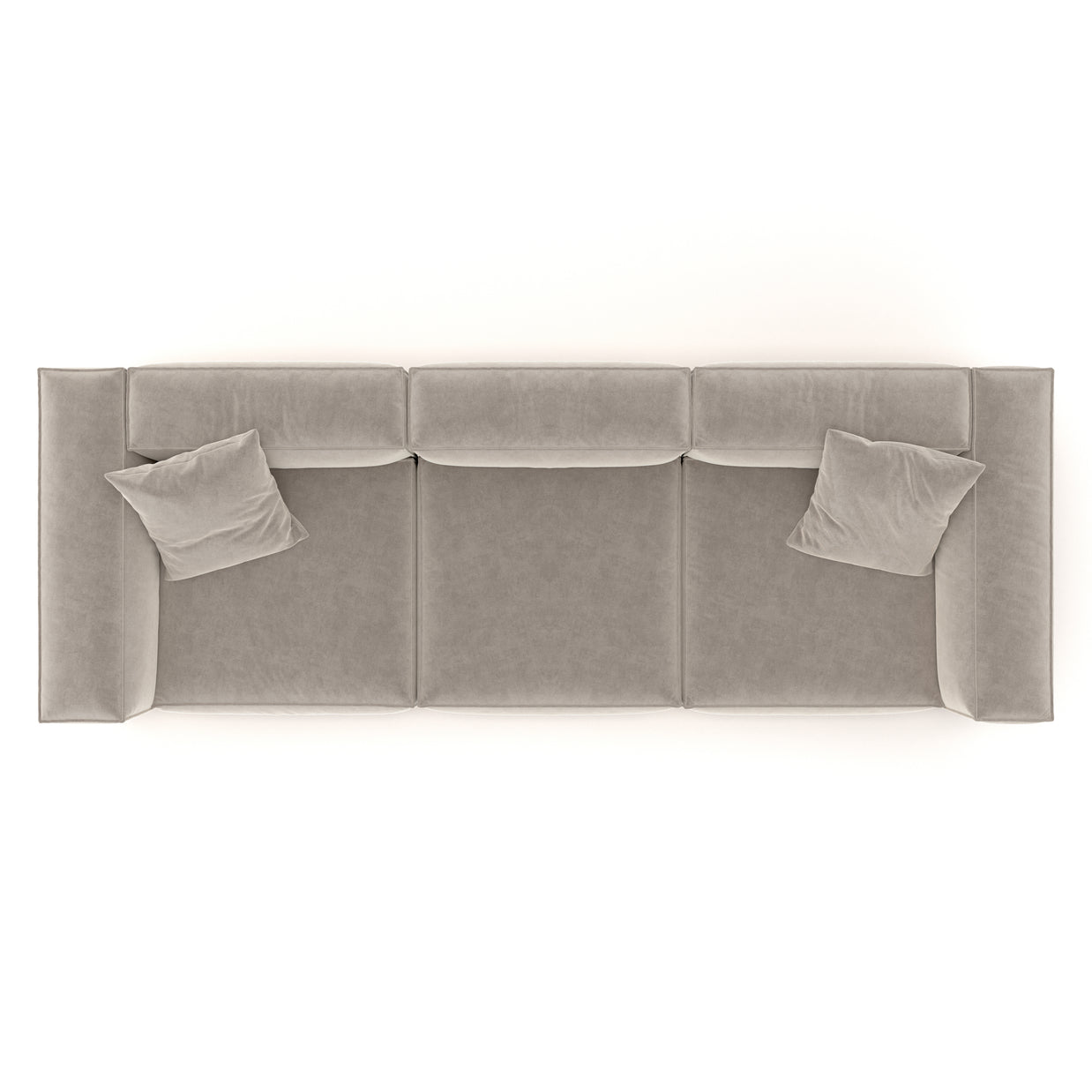 Eleanor Modular Sofa – Velvet Collection – Alabaster