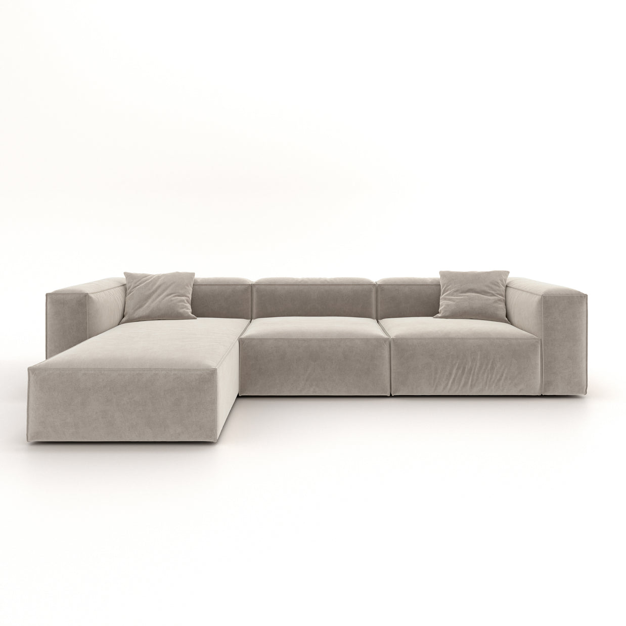 Eleanor Modular Sofa – Velvet Collection – Alabaster