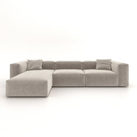 Eleanor Modular Sofa – Velvet Collection – Alabaster