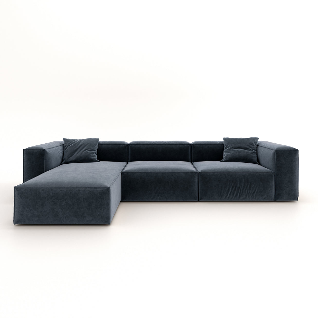 Eleanor Modular Sofa – Velvet Collection – Oxford Blue
