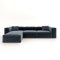 Eleanor Modular Sofa – Velvet Collection – Oxford Blue