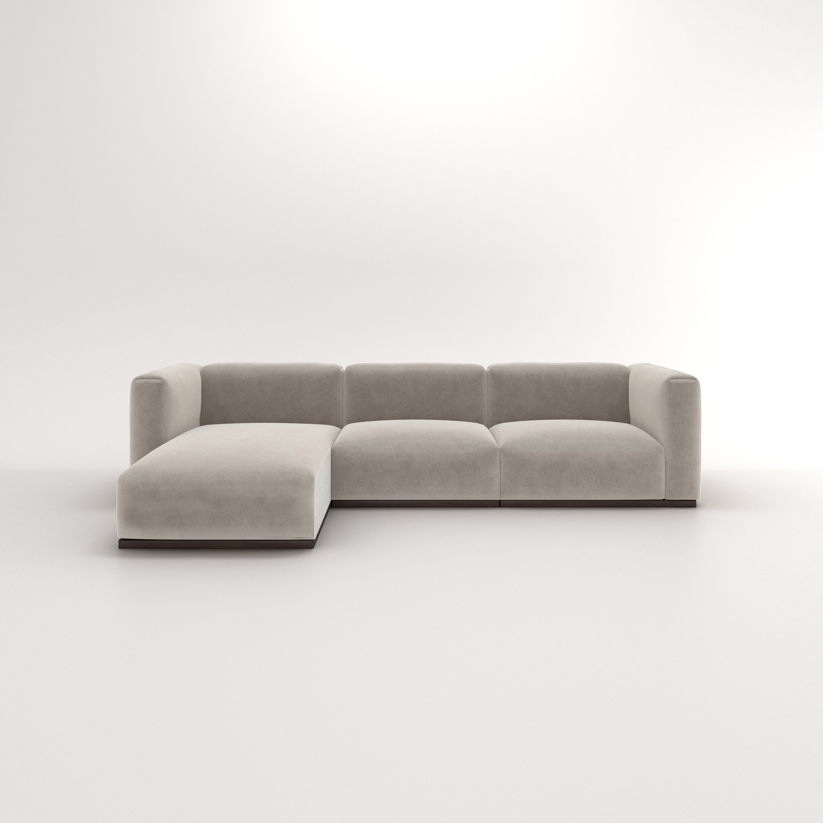 Charlotte Modular Sofa – Velvet Collection – Alabaster