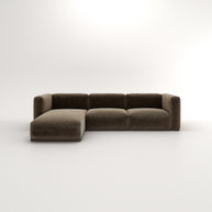 Charlotte Modular Sofa – Velvet Collection – Mocha
