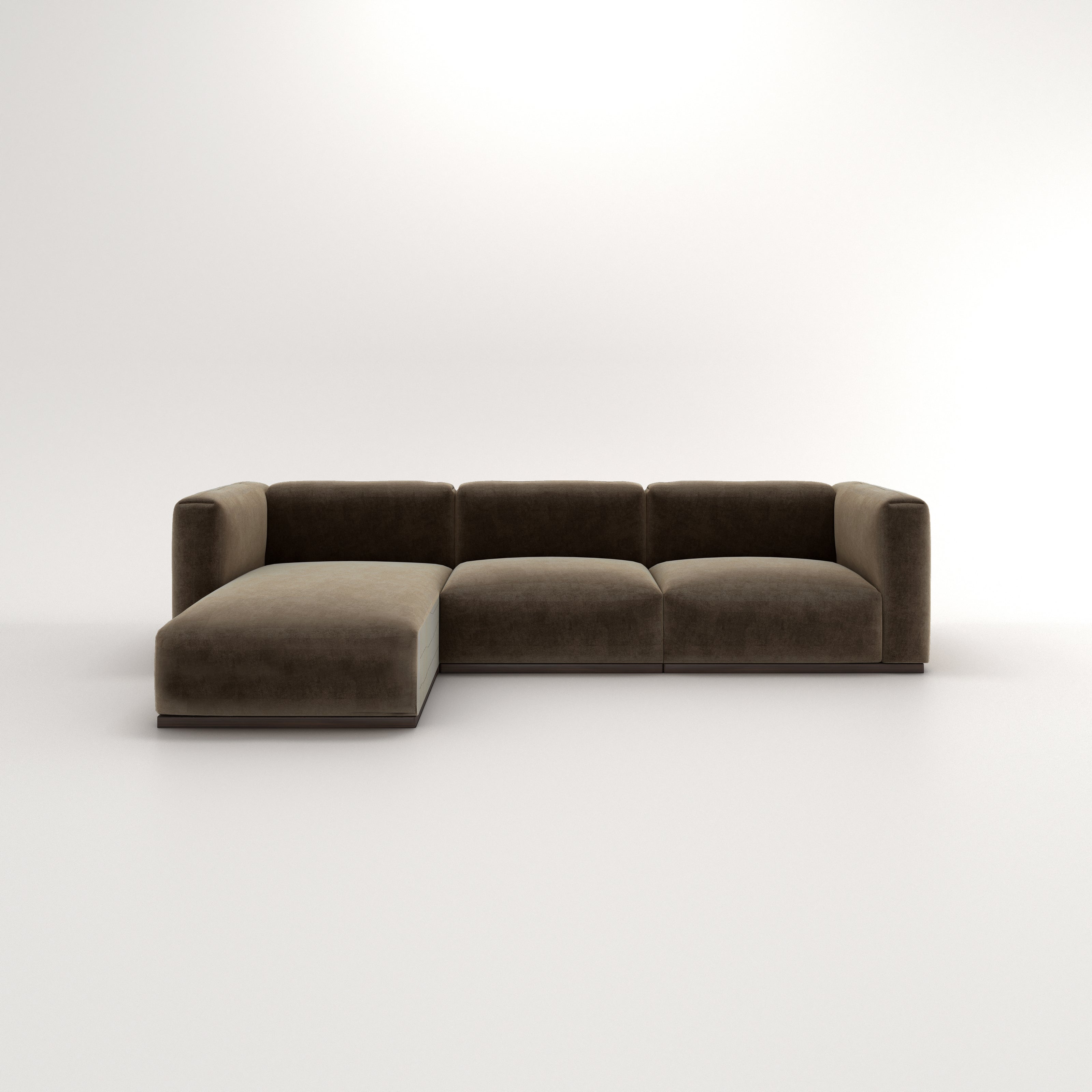 Charlotte Modular Sofa – Velvet Collection – Mocha