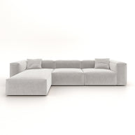 Eleanor Modular Sofa – Velvet Collection – Pearl