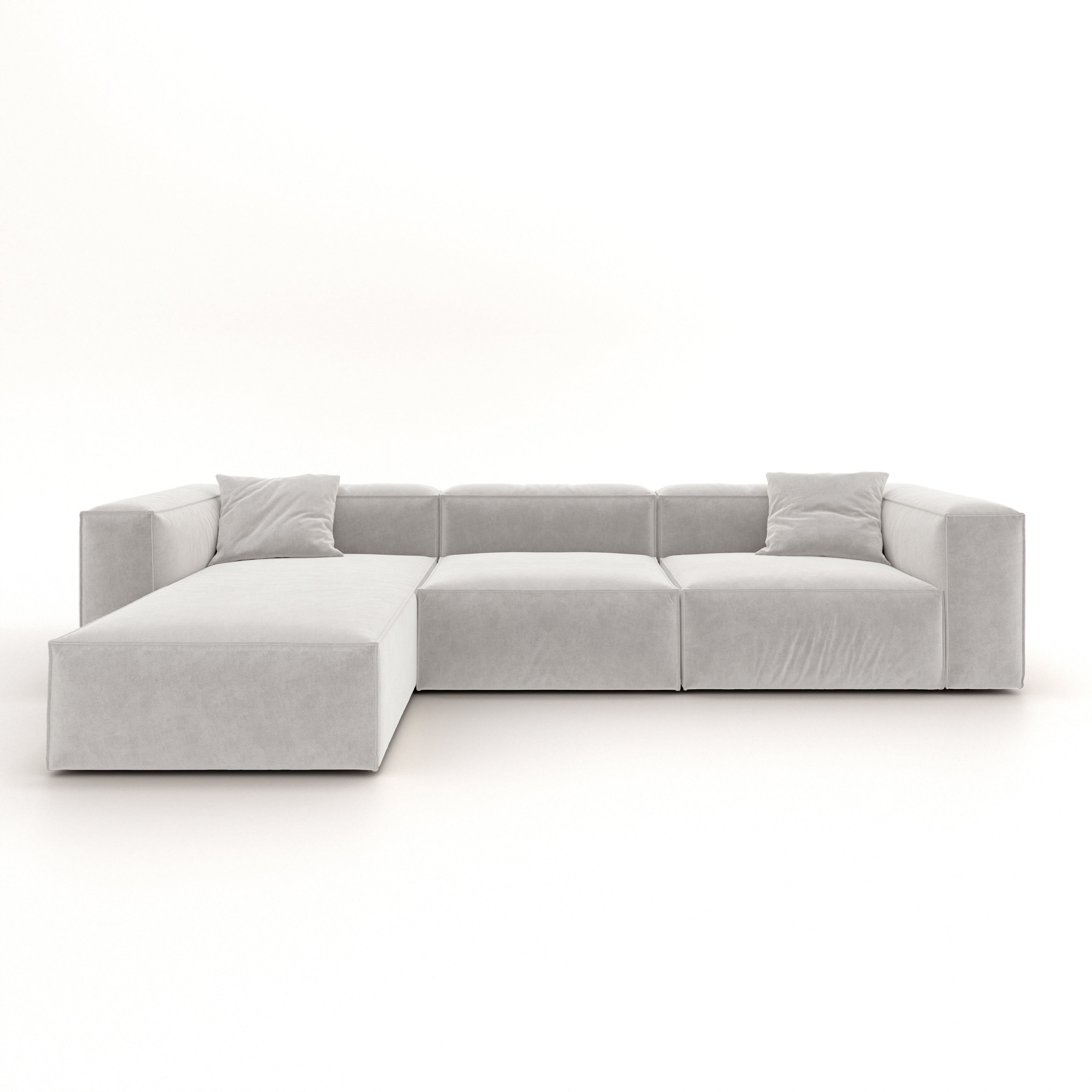 Eleanor Modular Sofa – Velvet Collection – Pearl