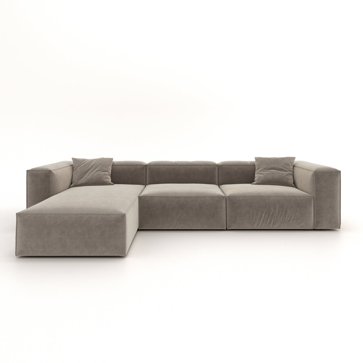 Eleanor Modular Sofa – Velvet Collection – Champagne