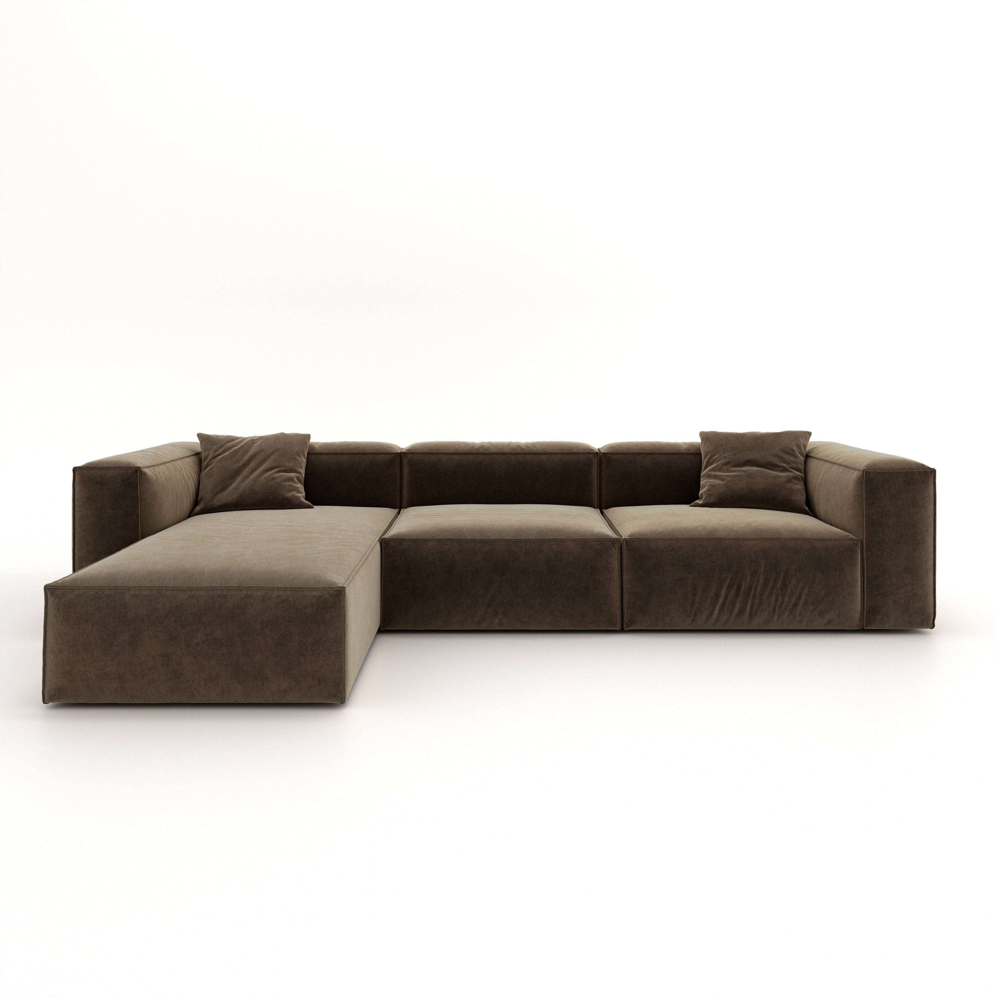 Eleanor Modular Sofa – Velvet Collection – Mocha