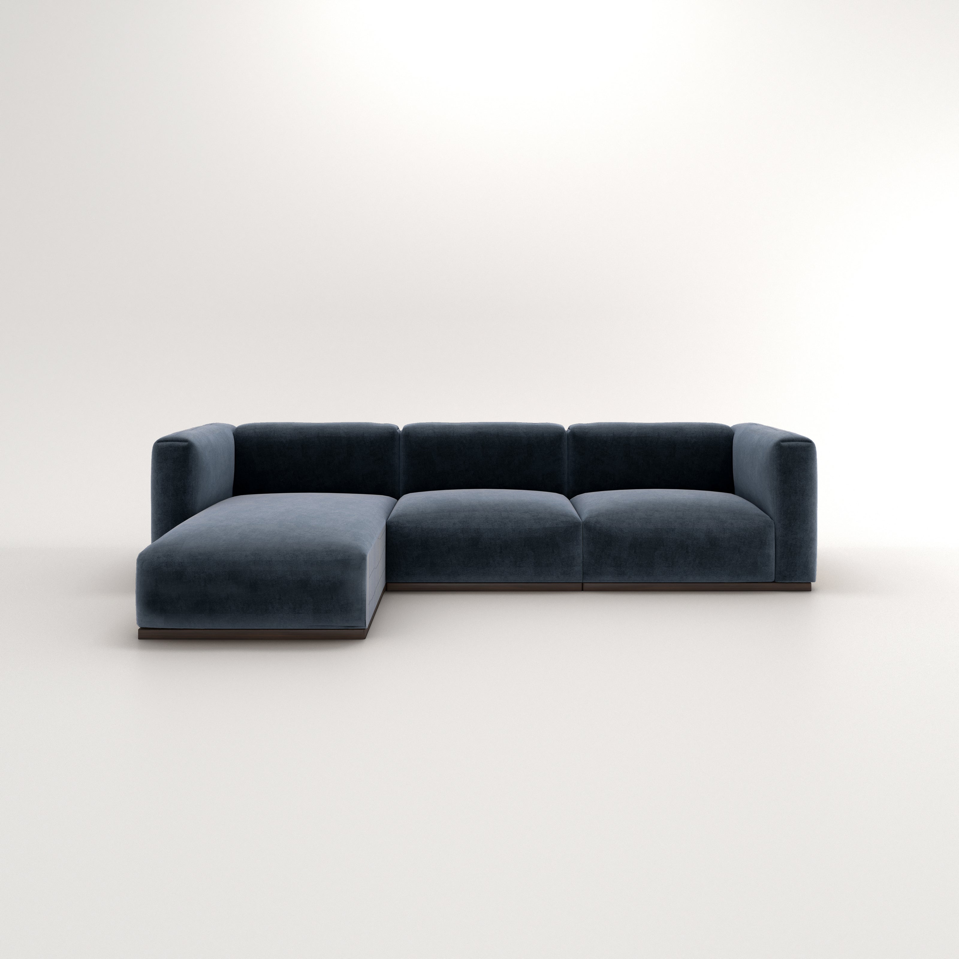 Charlotte Modular Sofa – Velvet Collection – Oxford Blue