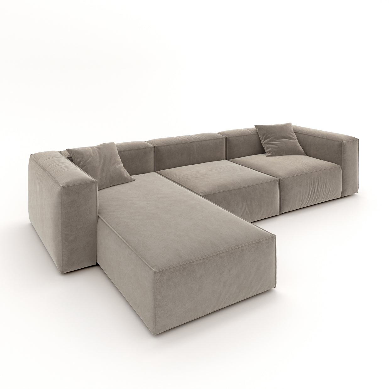 Eleanor Modular Sofa – Velvet Collection – Champagne