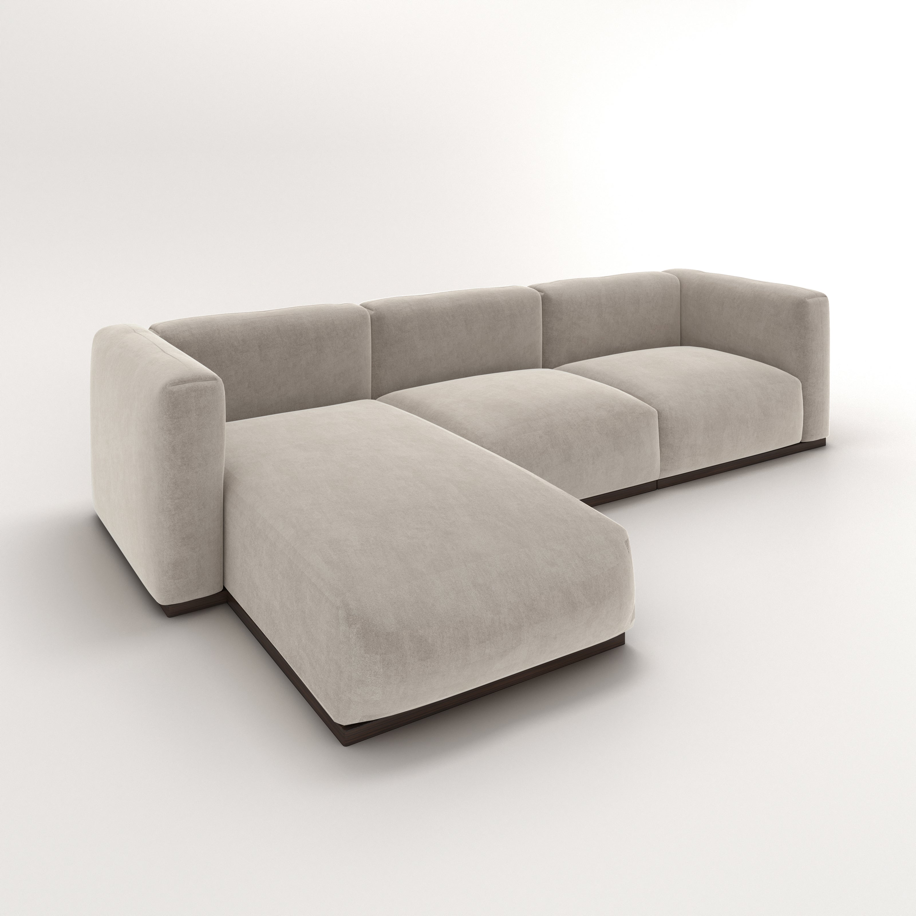 Charlotte Modular Sofa – Velvet Collection – Alabaster