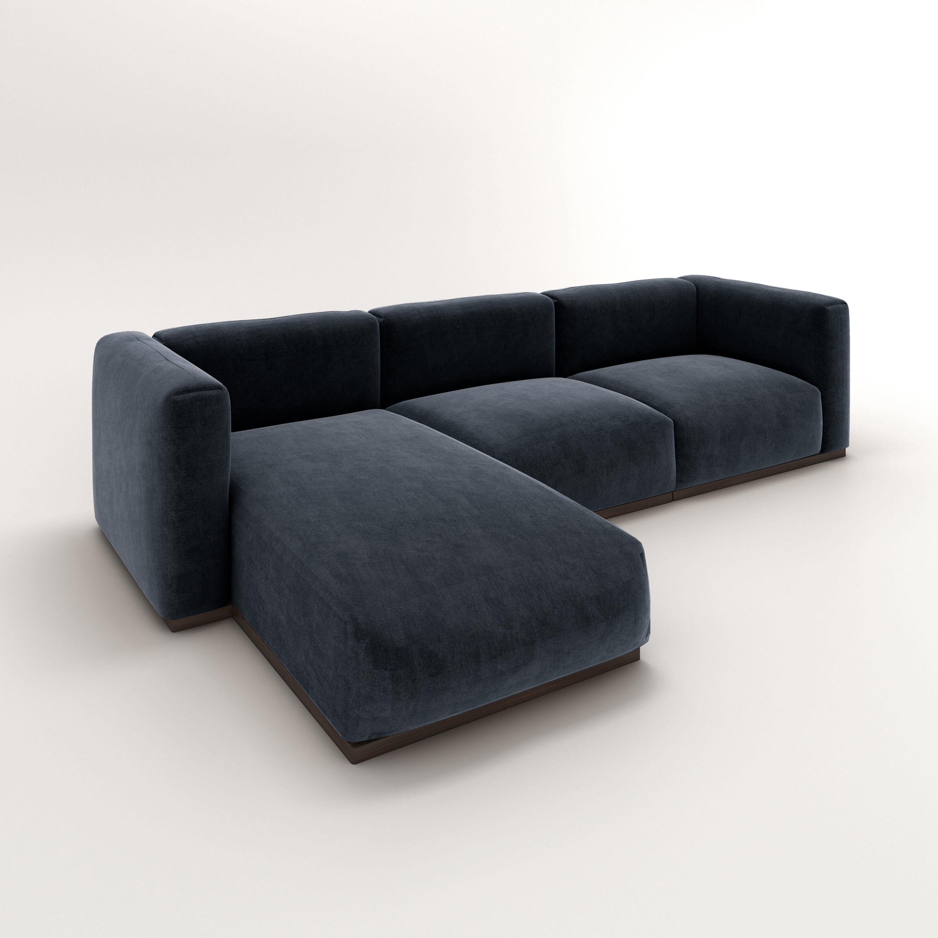 Charlotte Modular Sofa – Velvet Collection – Oxford Blue