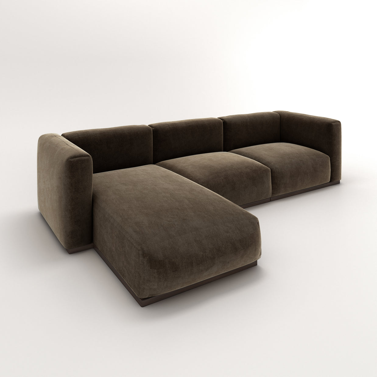 Charlotte Modular Sofa – Velvet Collection – Mocha