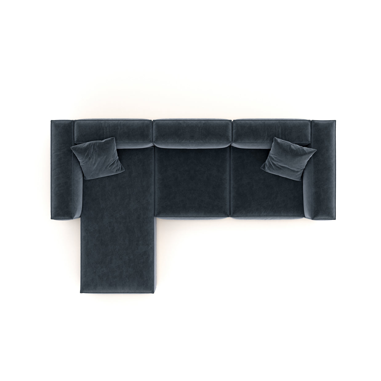 Eleanor Modular Sofa – Velvet Collection – Oxford Blue
