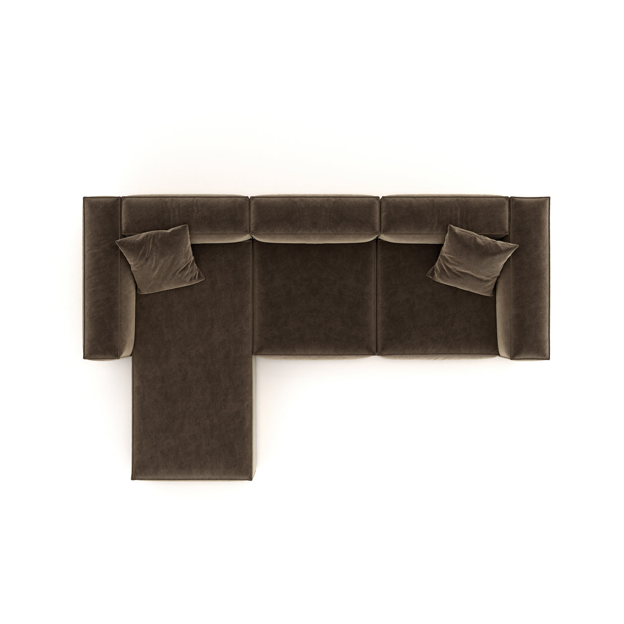 Eleanor Modular Sofa – Velvet Collection – Mocha