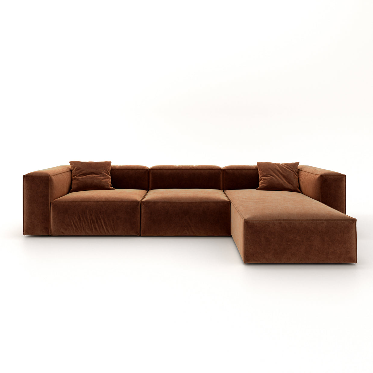 Eleanor Modular Sofa – Velvet Collection – Copper