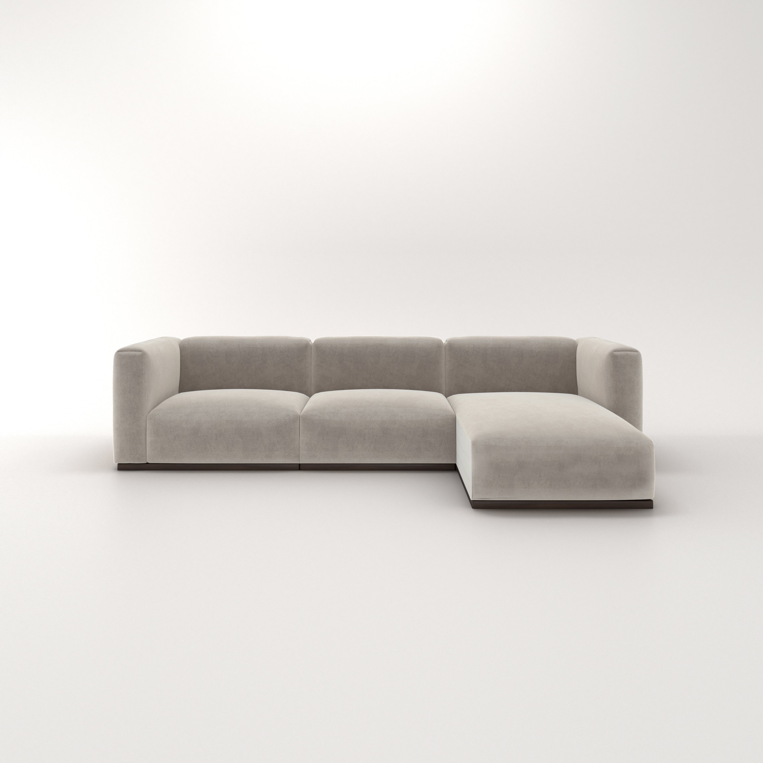 Charlotte Modular Sofa – Velvet Collection – Alabaster