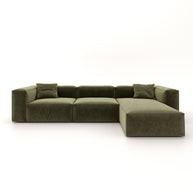 Eleanor Modular Sofa – Velvet Collection – Olive