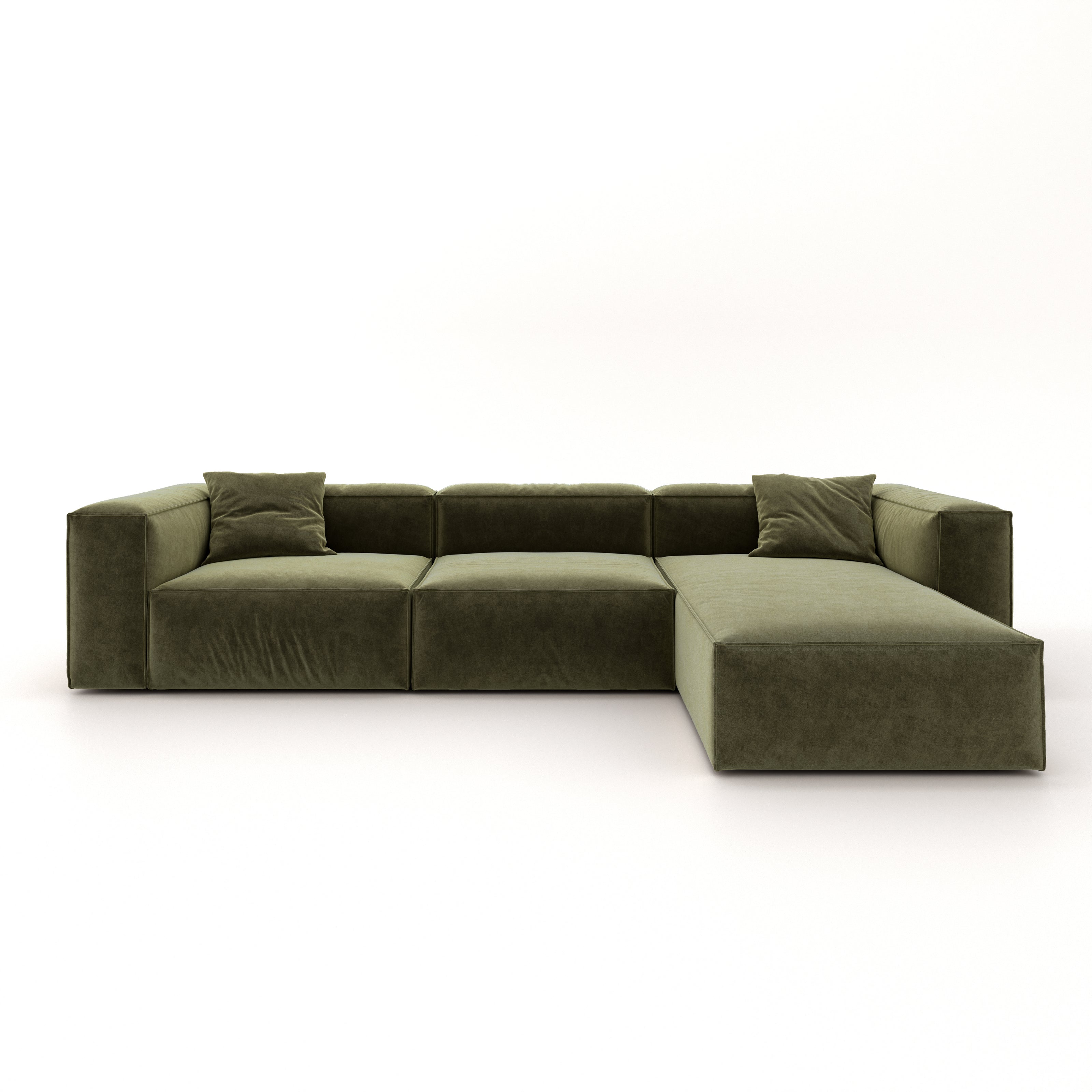 Eleanor Modular Sofa – Velvet Collection – Olive
