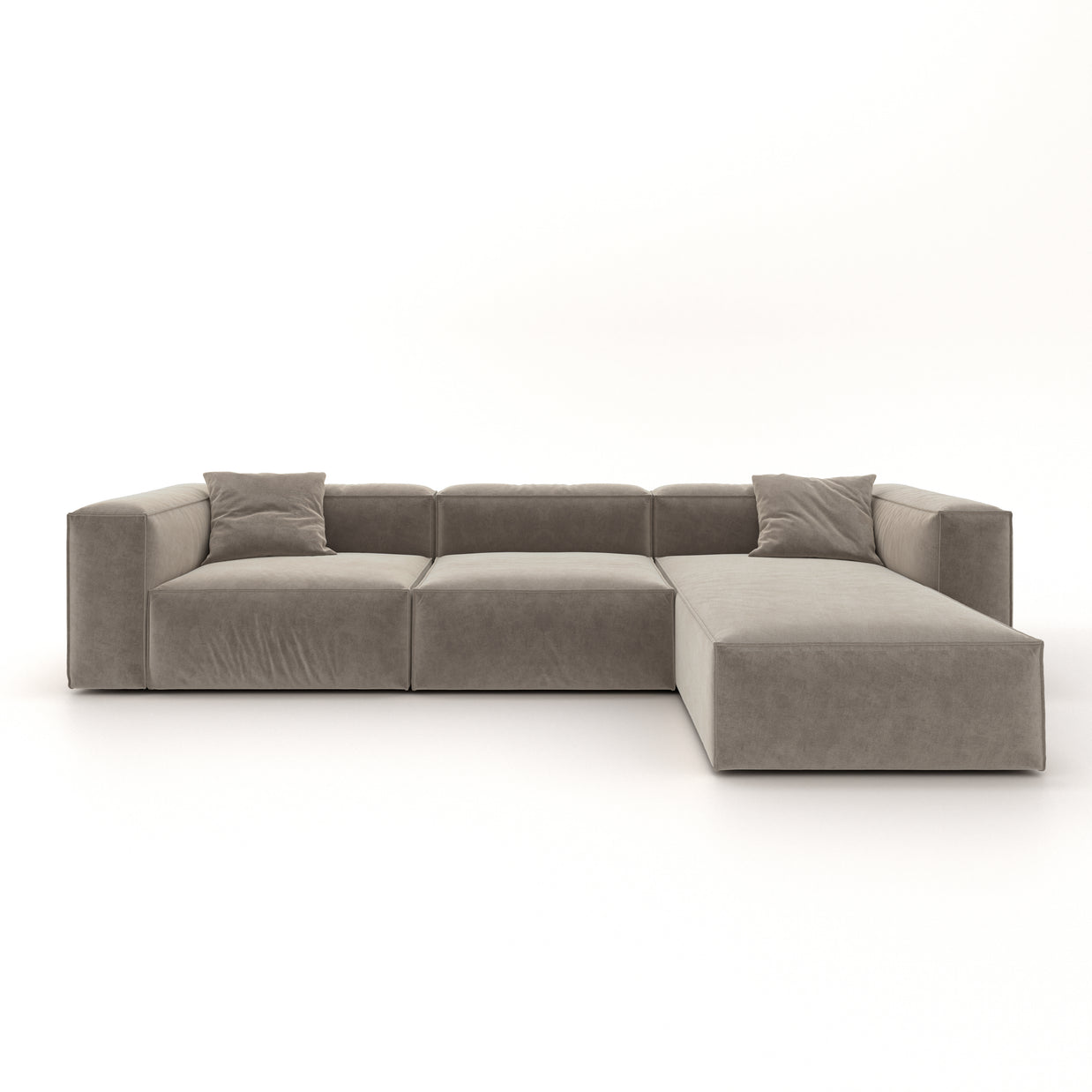 Eleanor Modular Sofa – Velvet Collection – Champagne