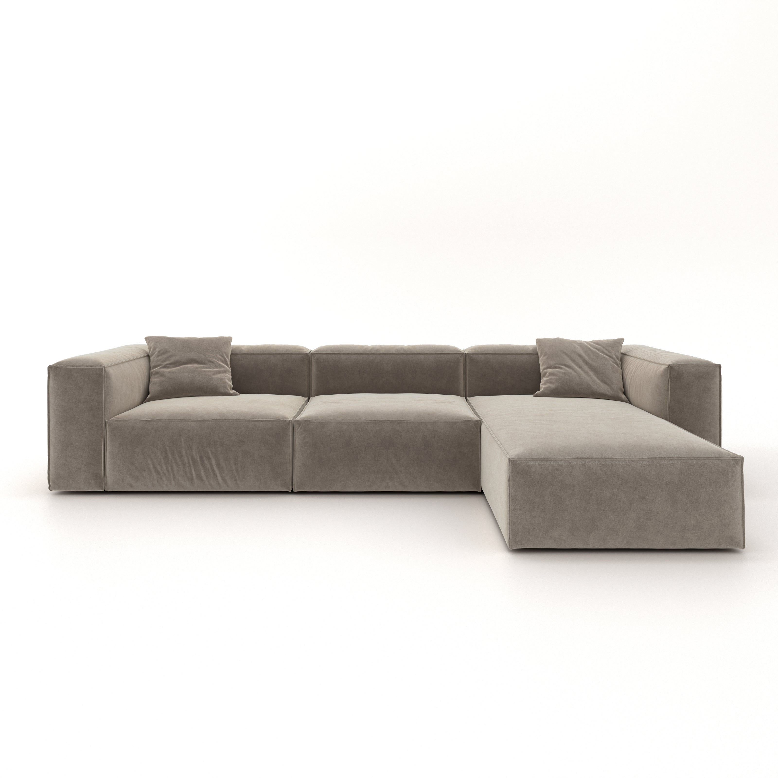 Eleanor Modular Sofa – Velvet Collection – Champagne
