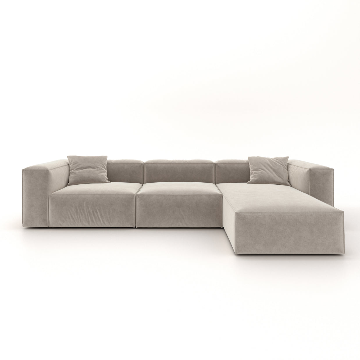 Eleanor Modular Sofa – Velvet Collection – Alabaster