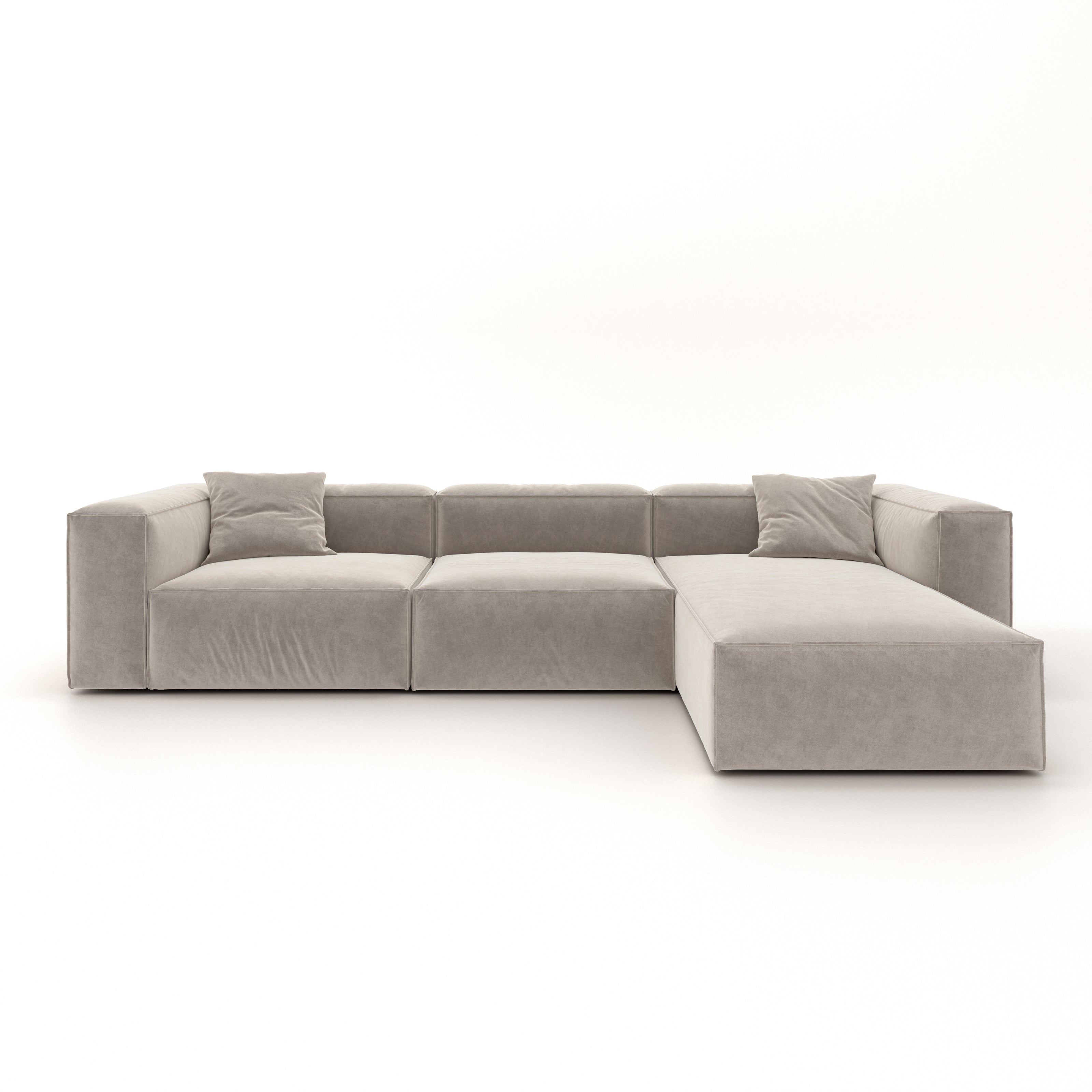 Eleanor Modular Sofa – Velvet Collection – Alabaster