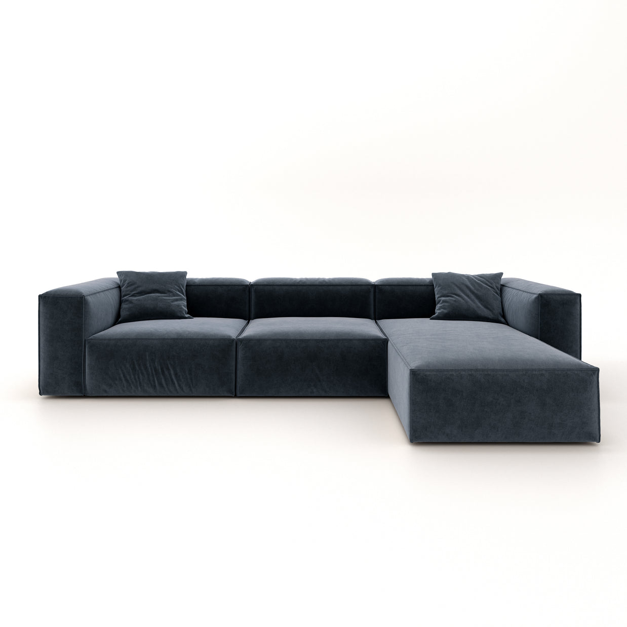 Eleanor Modular Sofa – Velvet Collection – Oxford Blue