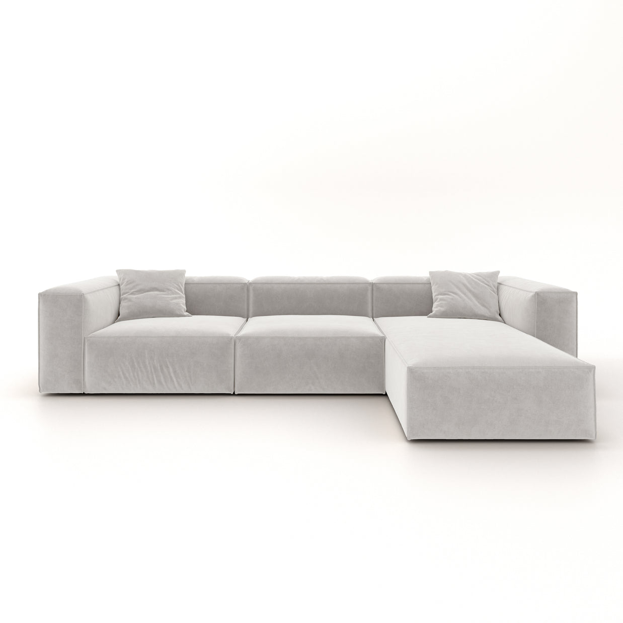 Eleanor Modular Sofa – Velvet Collection – Pearl