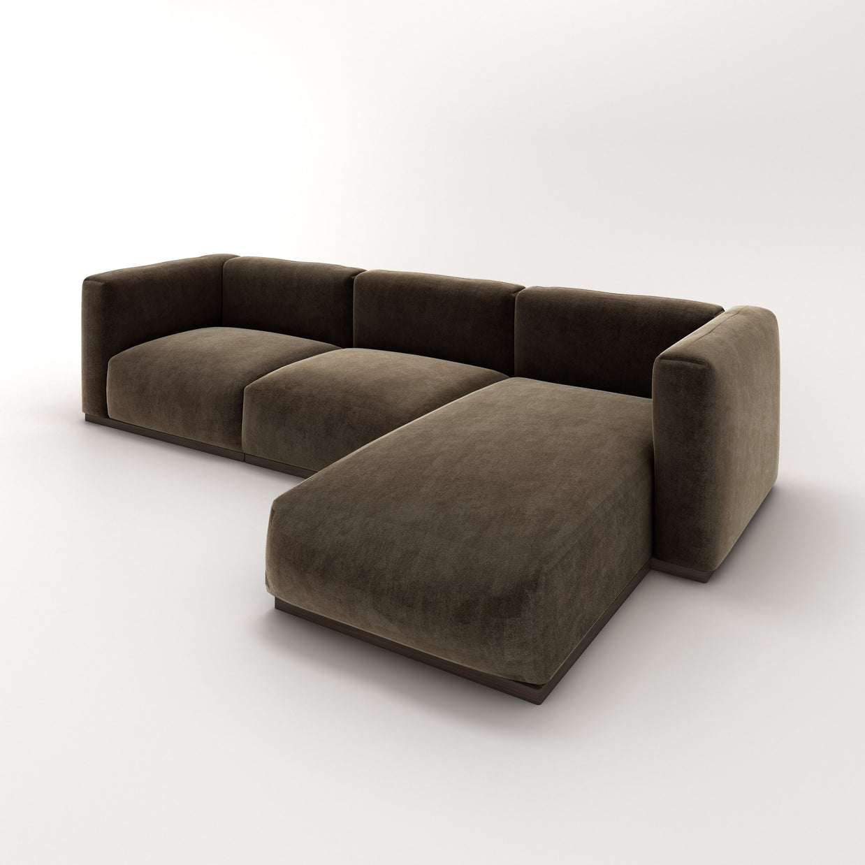 Charlotte Modular Sofa – Velvet Collection – Mocha