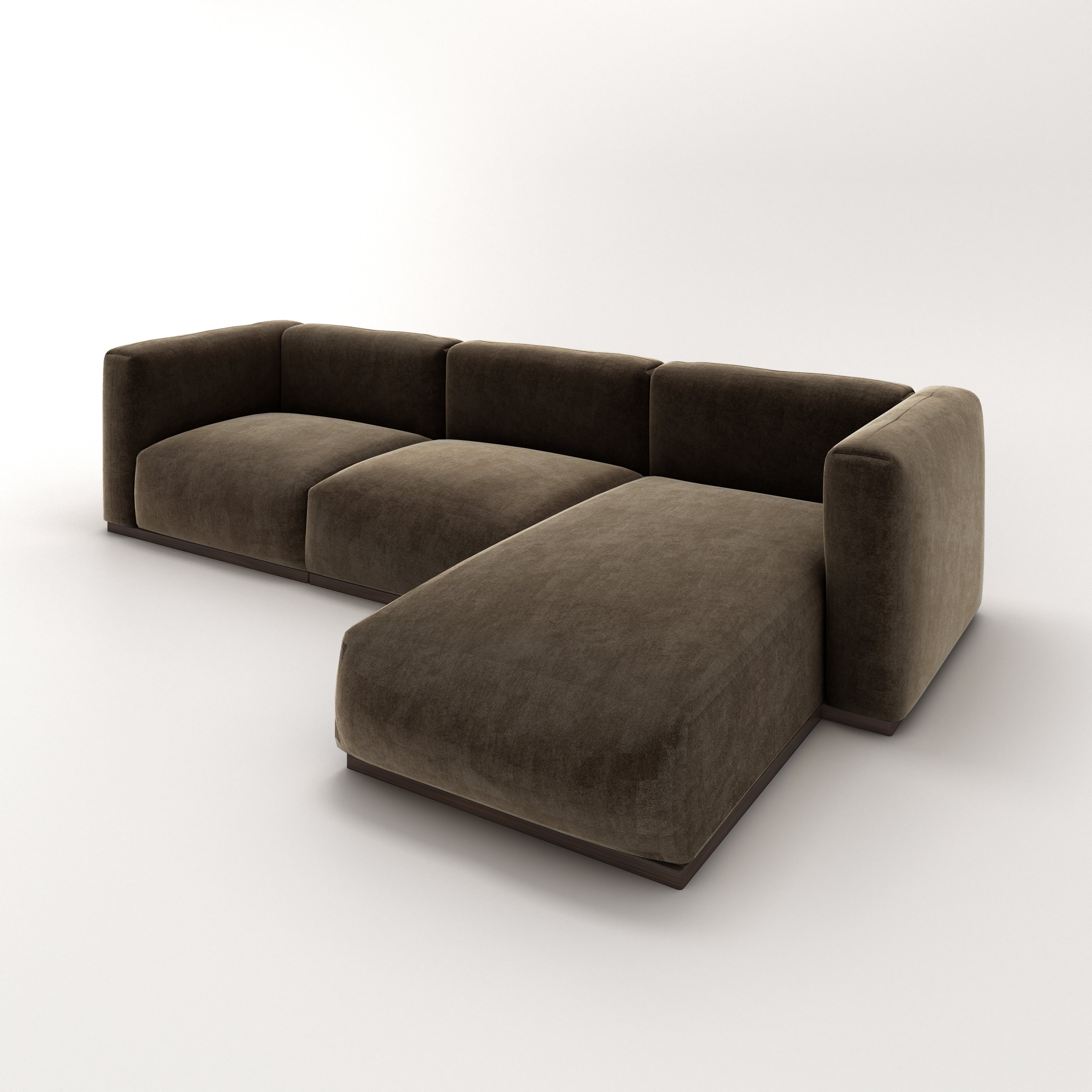 Charlotte Modular Sofa – Velvet Collection – Mocha