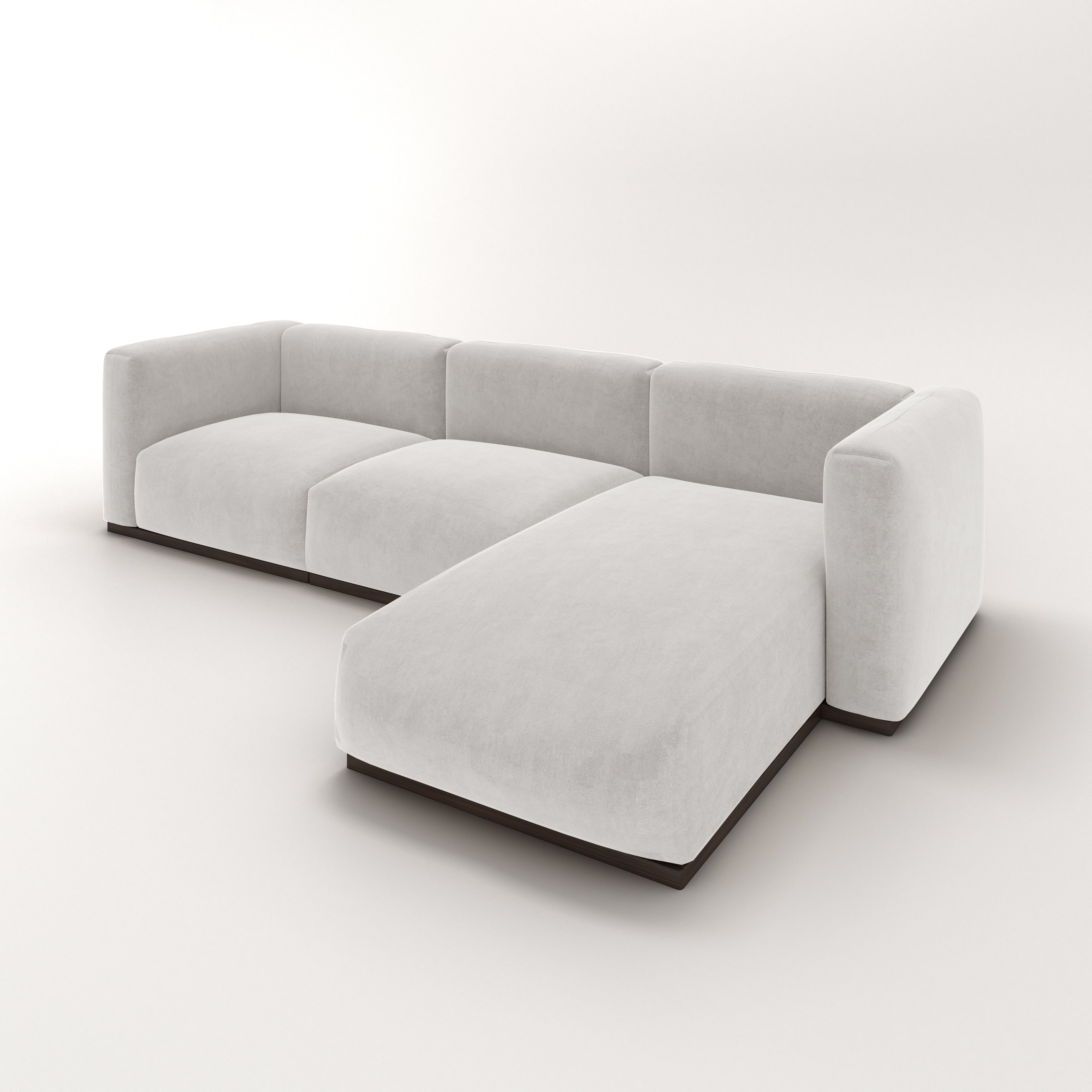 Charlotte Modular Sofa – Velvet Collection – Pearl