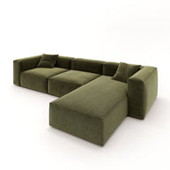 Eleanor Modular Sofa – Velvet Collection – Olive