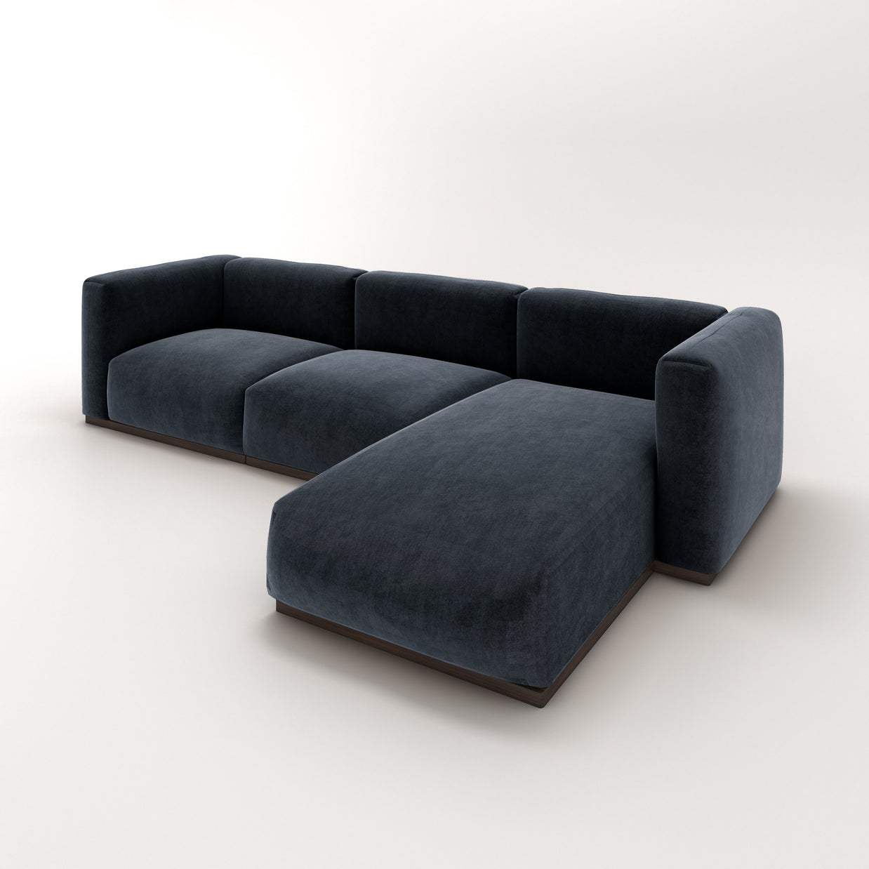 Charlotte Modular Sofa – Velvet Collection – Oxford Blue