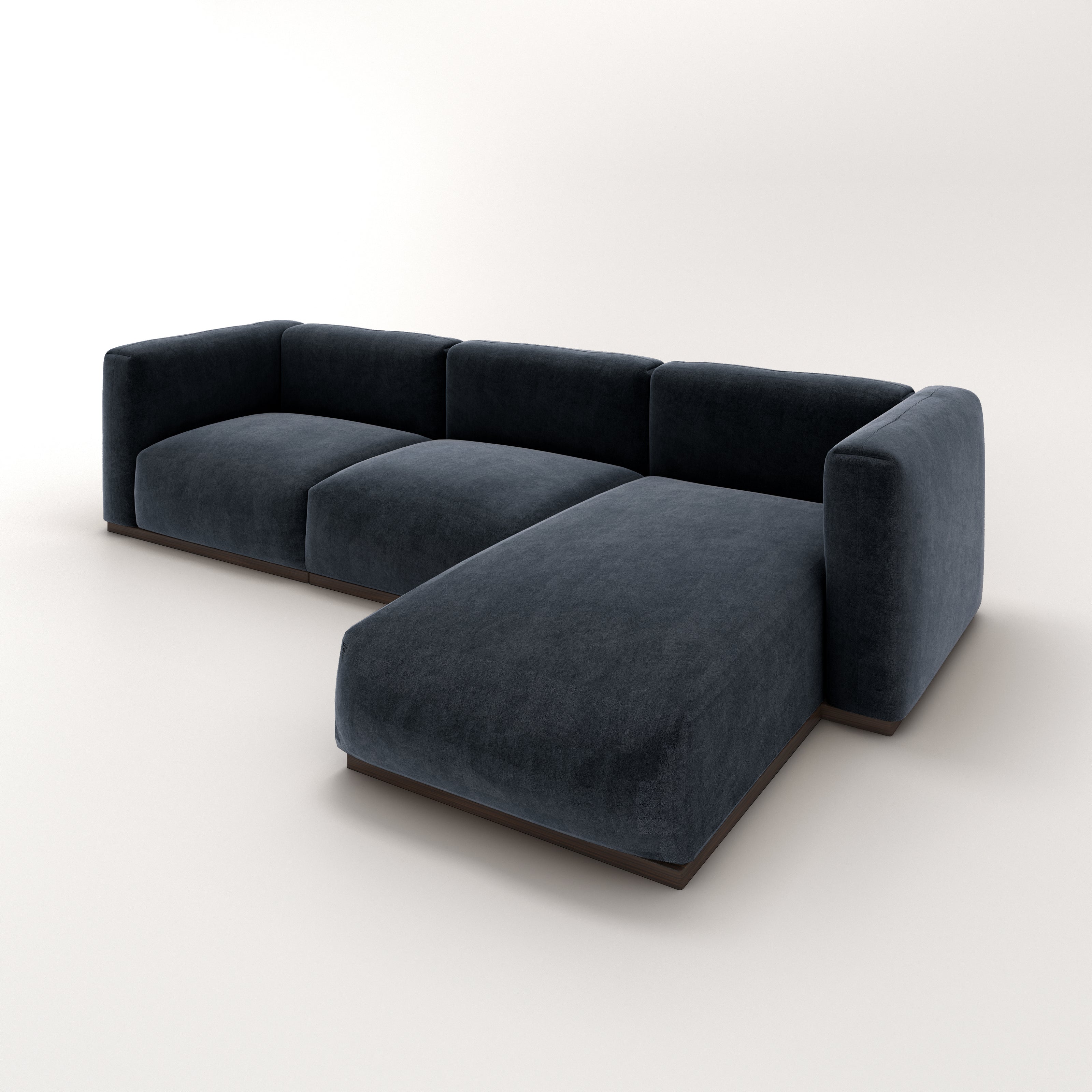 Charlotte Modular Sofa – Velvet Collection – Oxford Blue