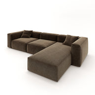 Eleanor Modular Sofa – Velvet Collection – Mocha