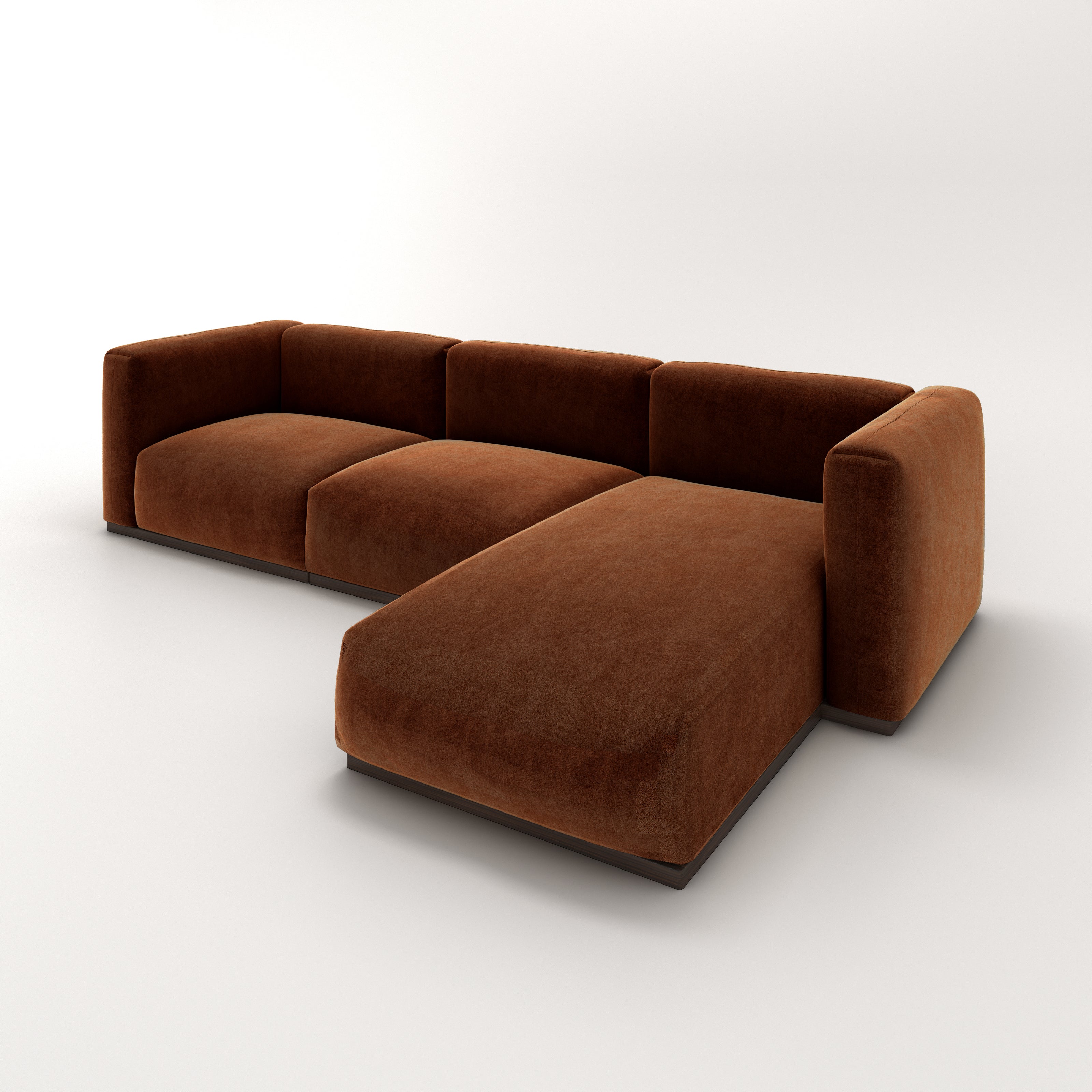 Charlotte Modular Sofa – Velvet Collection – Copper