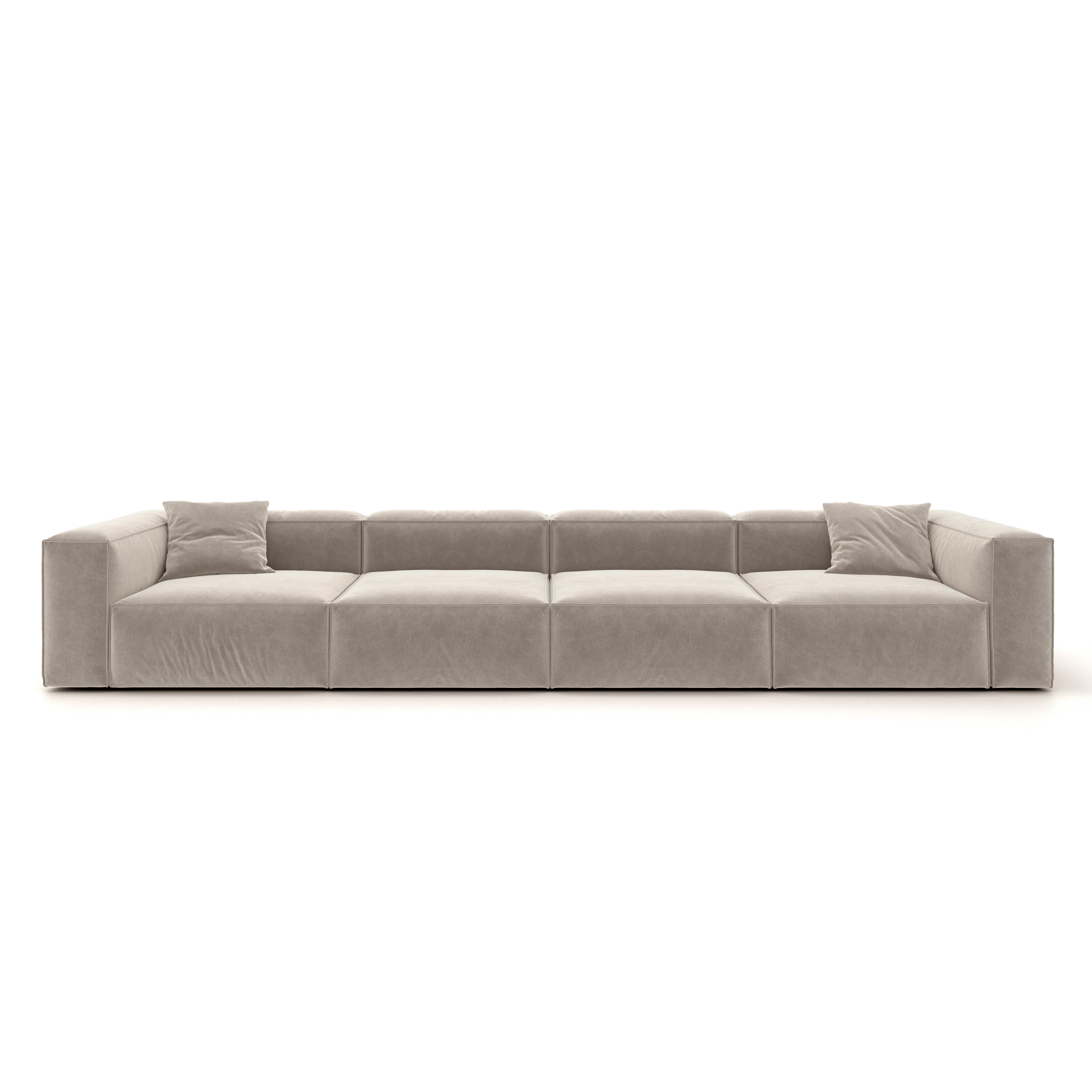 Eleanor Modular Sofa – Velvet Collection – Alabaster