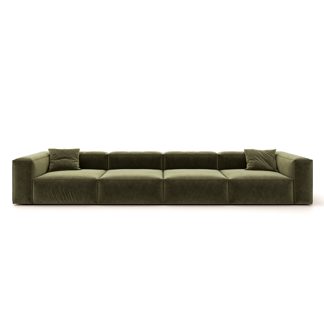 Eleanor Modular Sofa – Velvet Collection – Olive