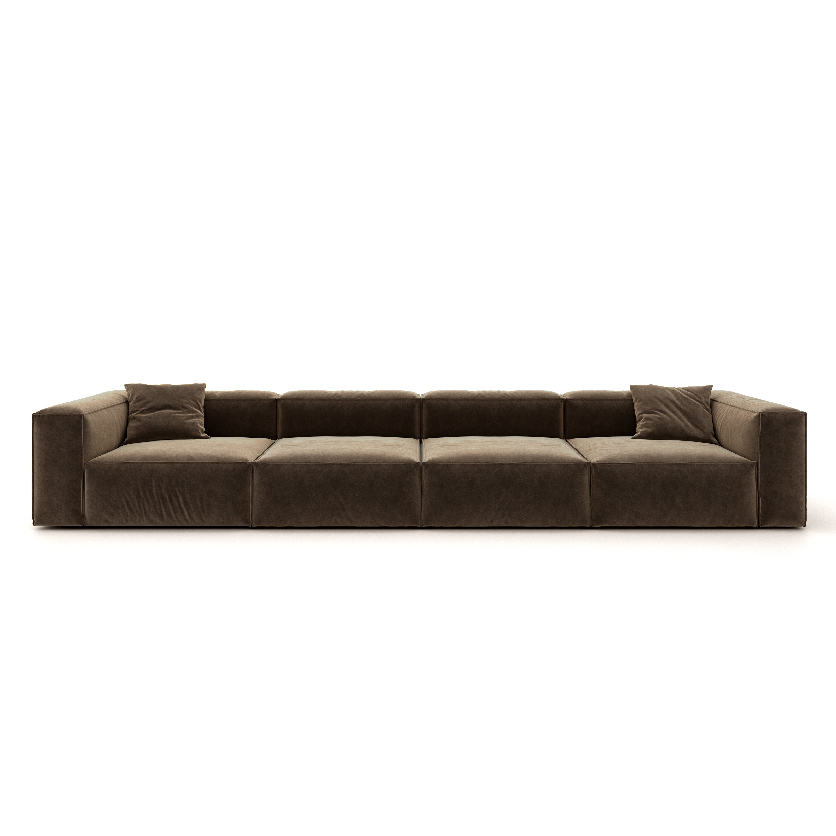 Eleanor Modular Sofa – Velvet Collection – Mocha