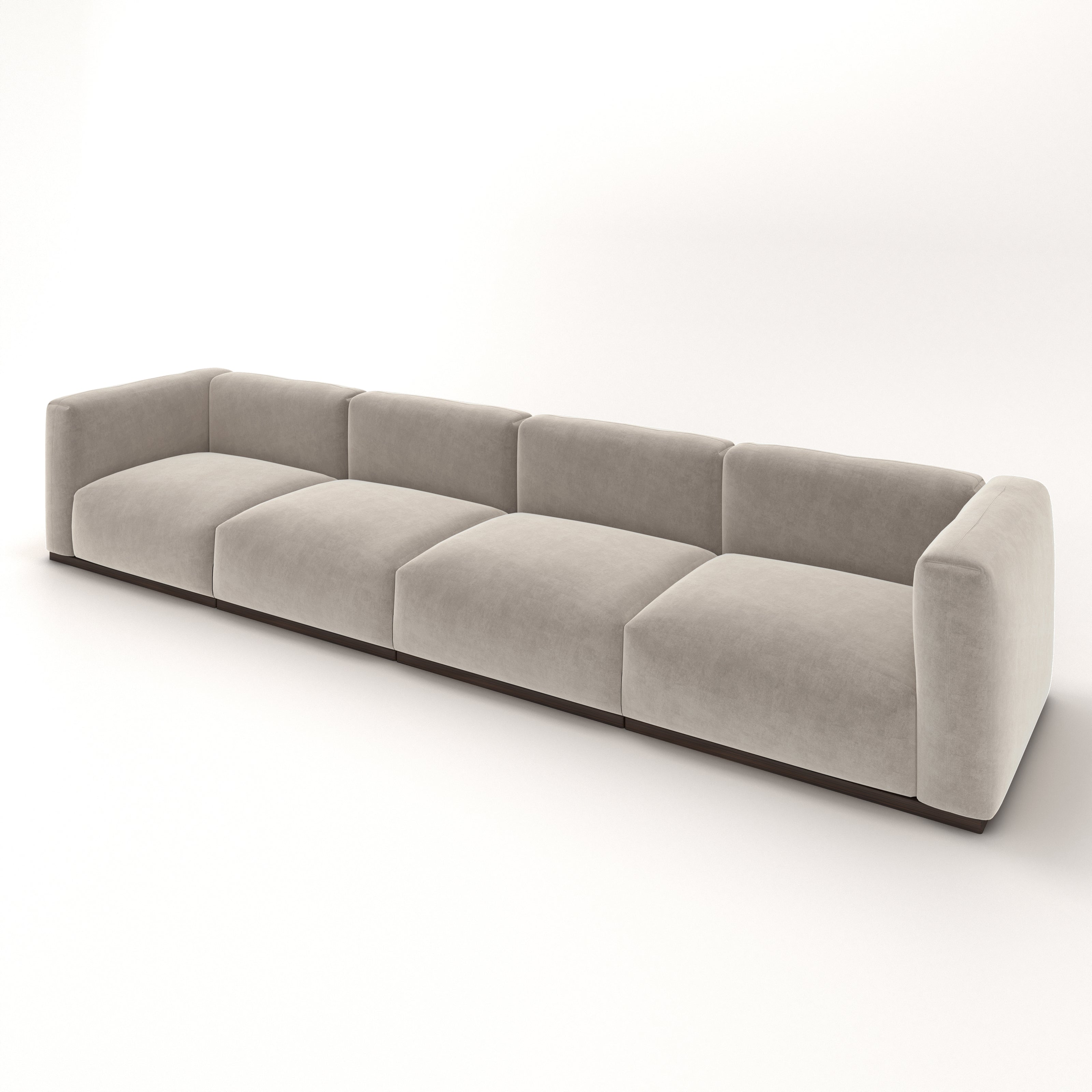 Charlotte Modular Sofa – Velvet Collection – Alabaster